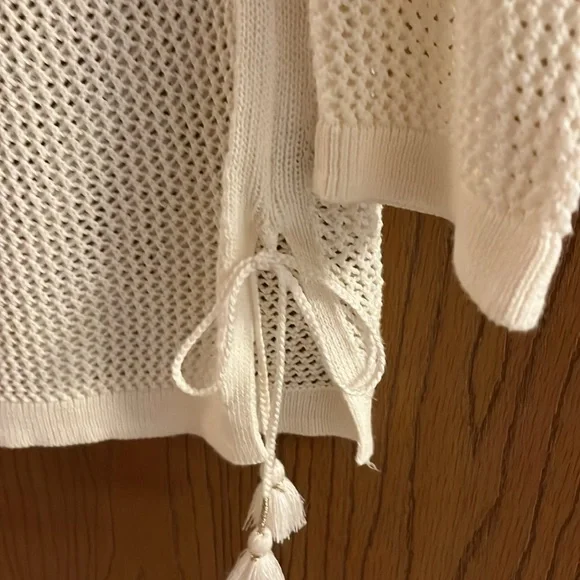 Talbots open knit off white sweater - Picture 2 of 4